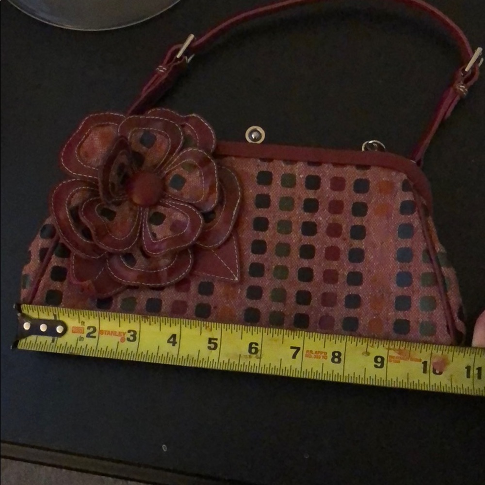 Vintage - Isabella Fiore Pink/Red Tweed Handbag - Picture 5 of 7